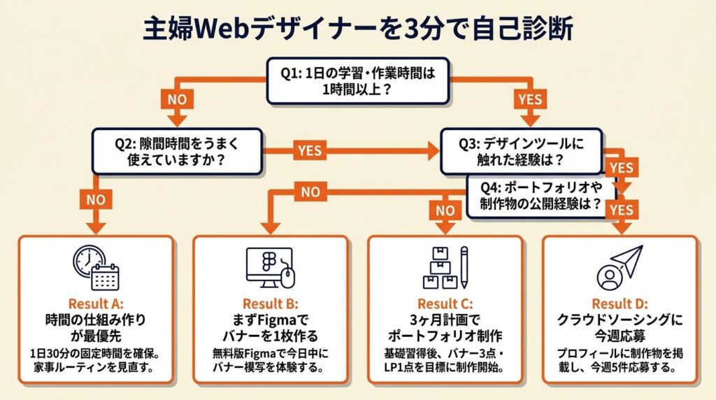 主婦Webデザイナーを3分で自己診断