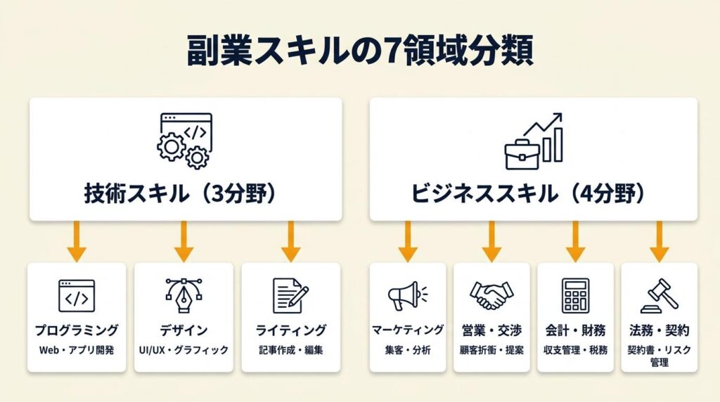 副業スキルは7領域で選ぶ