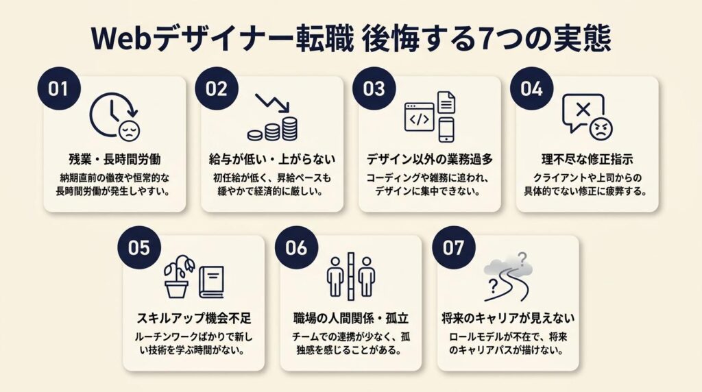 Webデザイナー転職で後悔する7つの実態