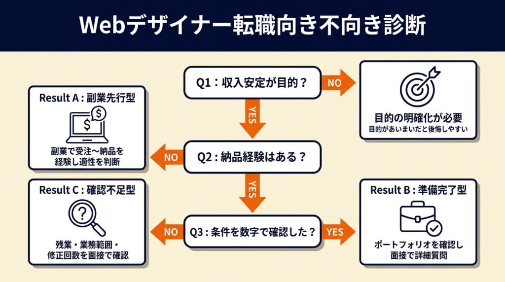 Webデザイナー転職の向き不向きを3分で診断