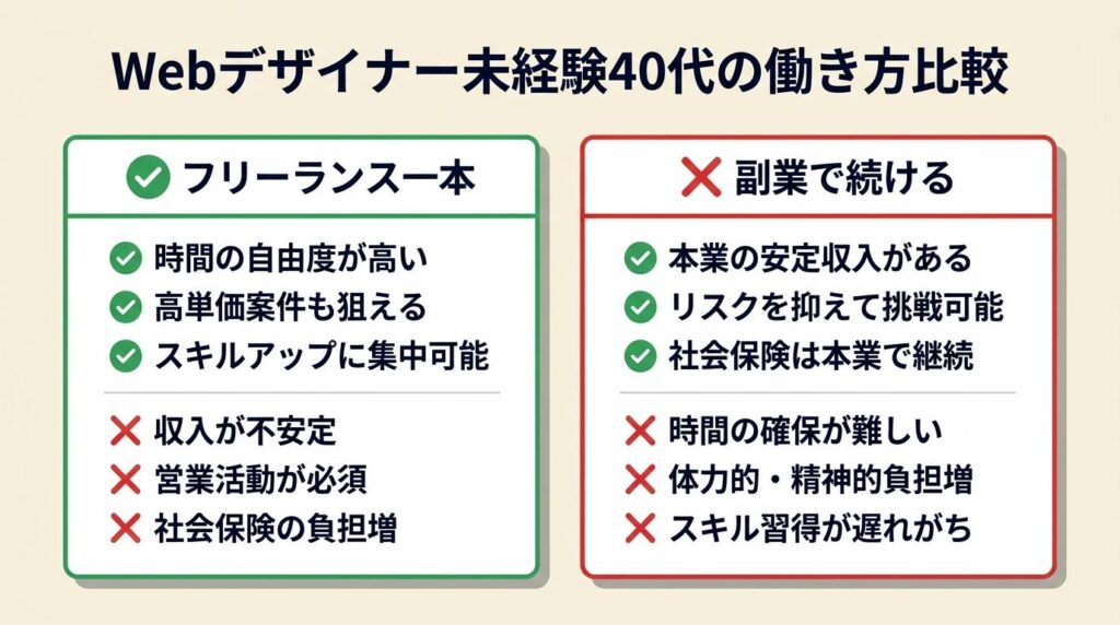 Webデザイナー未経験40代の働き方は2パターンで比較