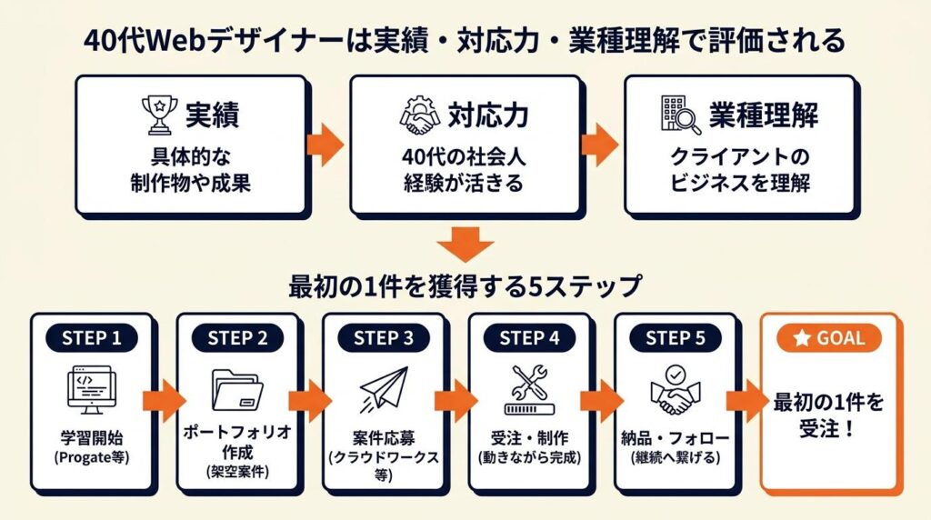 Webデザイナー未経験40代は実績で評価される
