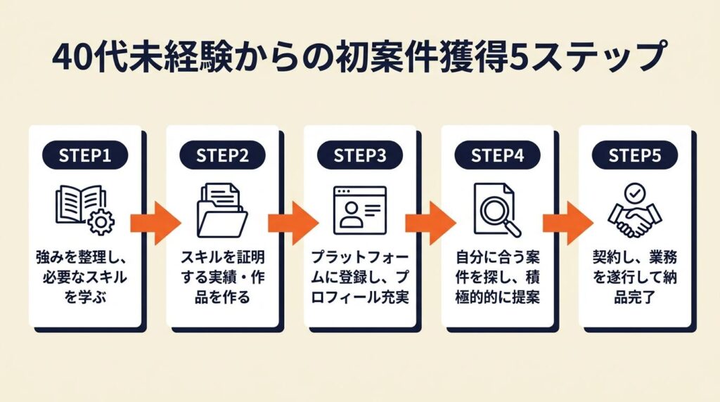 40代未経験からの5ステップ