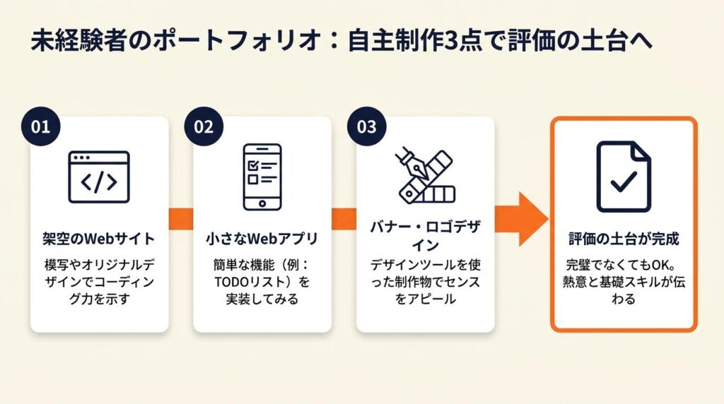 未経験でも通るポートフォリオは3点から