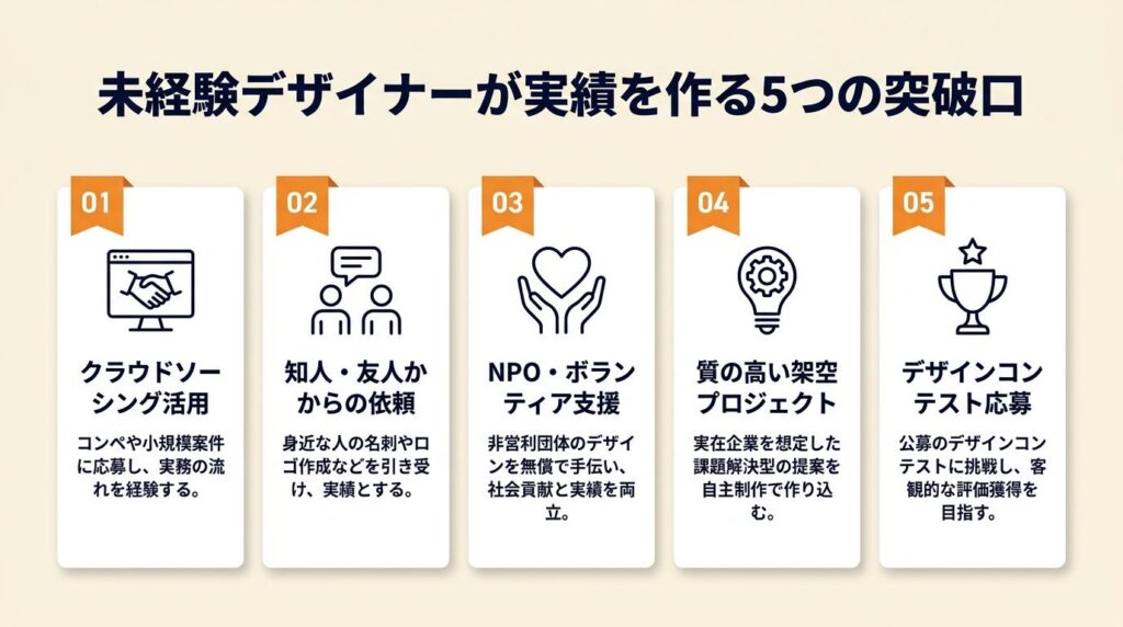 未経験デザイナーが実績を作る5つの突破口