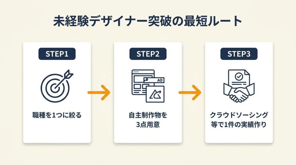 未経験デザイナーはポートフォリオと実績で突破する