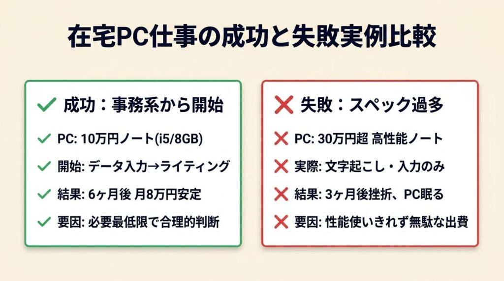 在宅パソコン仕事の2つの実例