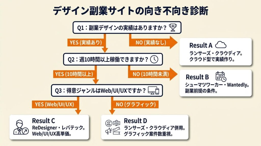 デザイン副業サイトの向き不向きを3分で診断
