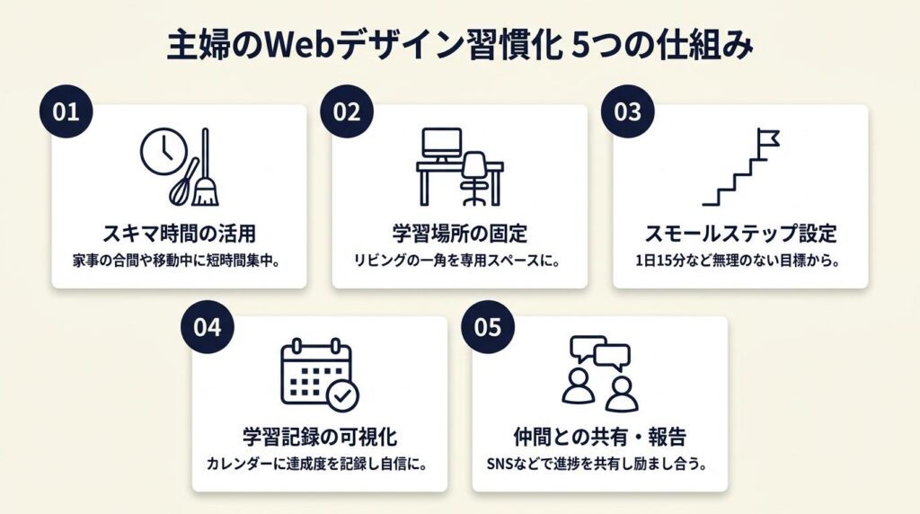 主婦のWebデザイン習慣は5つの仕組みで定着