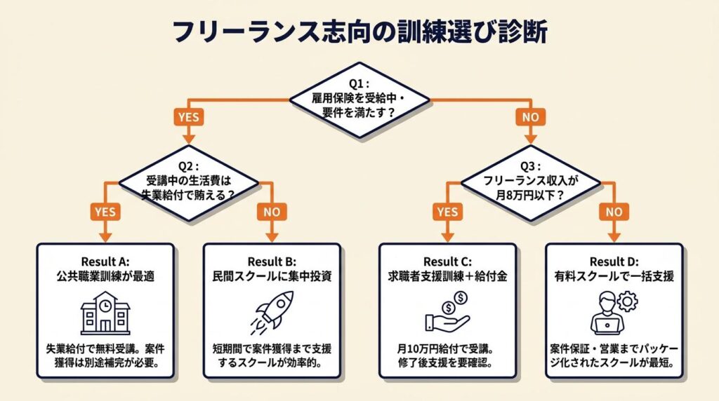 フリーランス志向の訓練選びを3分で診断