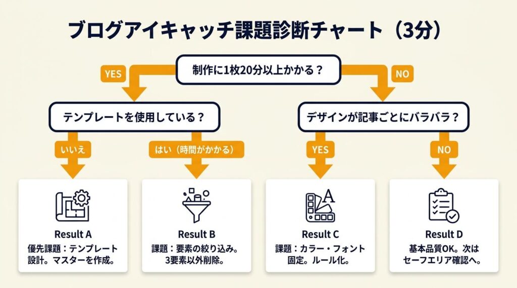 ブログアイキャッチの課題を3分で診断