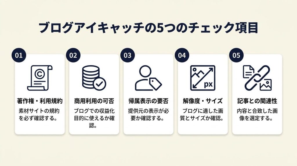 ブログアイキャッチは5項目でチェック