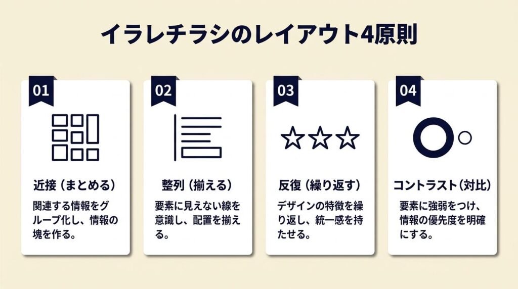 イラレチラシのレイアウトは4原則で整理