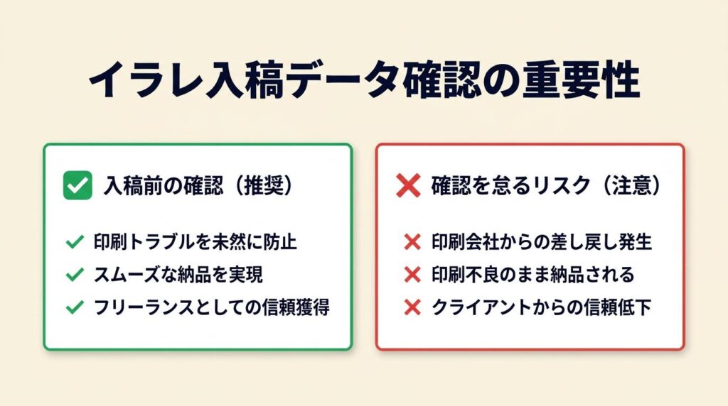 イラレの入稿データは5項目で確認