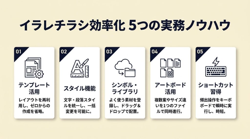 イラレチラシは実務ノウハウ5つで効率化