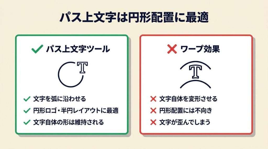 パス上文字は円形配置に最適