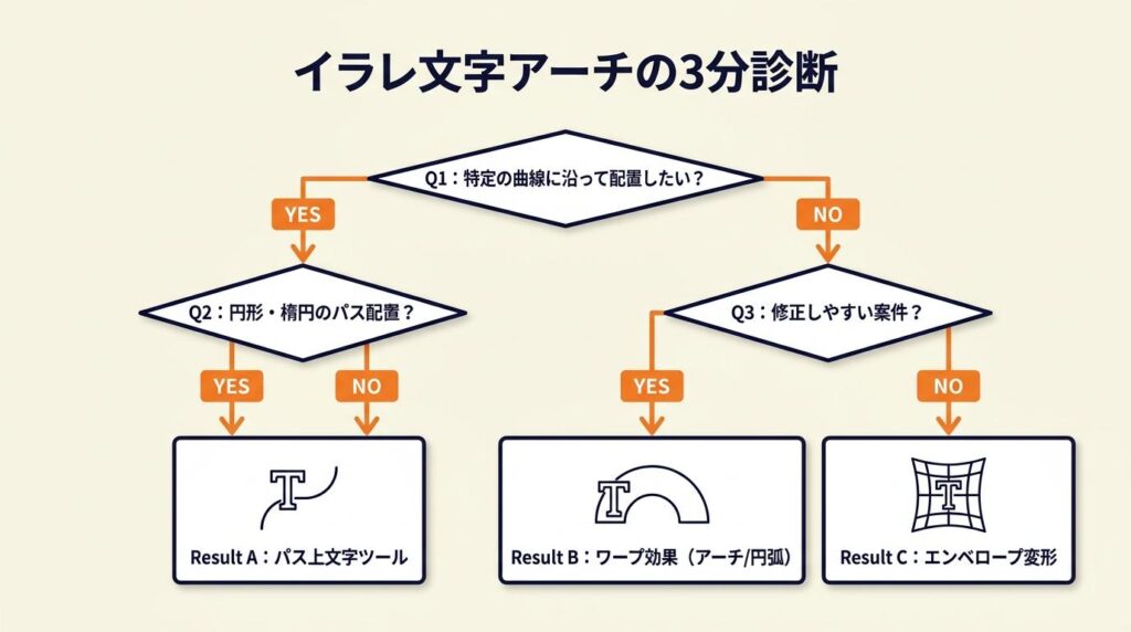 イラレ文字アーチの3分診断