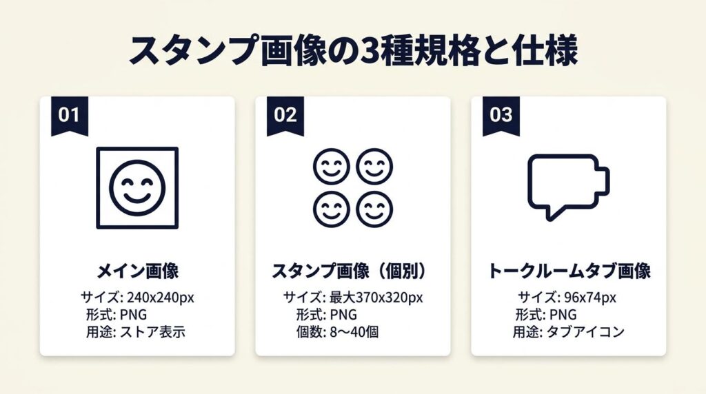 スタンプ画像は3種の規格で完結