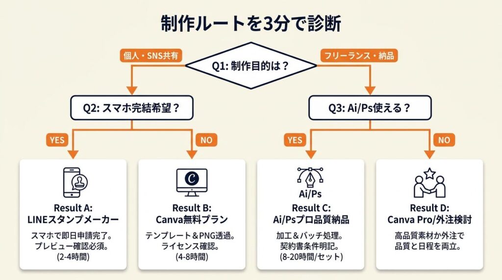 制作ルートを3分で診断