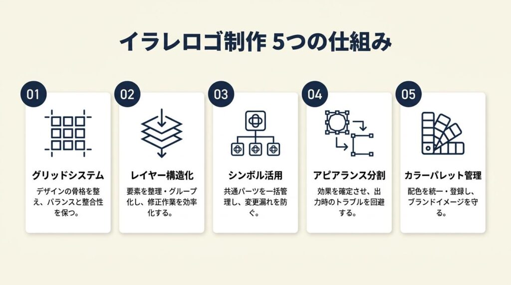 イラレロゴは5つの仕組みで差がつく
