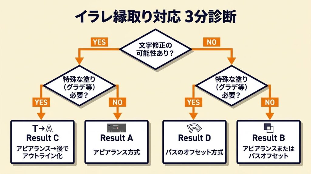 イラレ縁取りの対応を3分で診断
