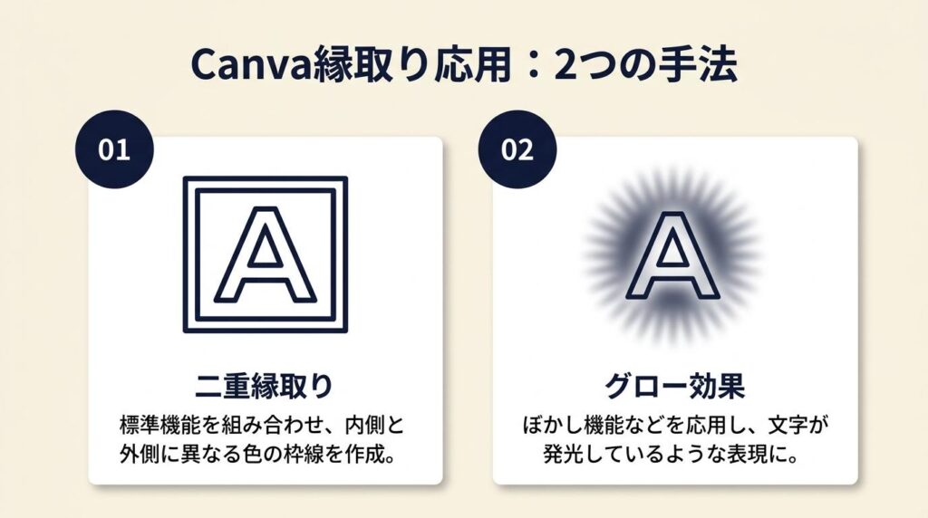 Canva縁取りの応用は2手法で実現