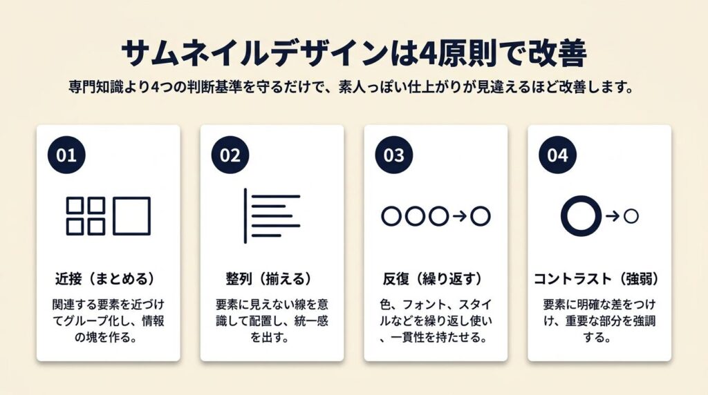 サムネイルデザインは4原則で改善