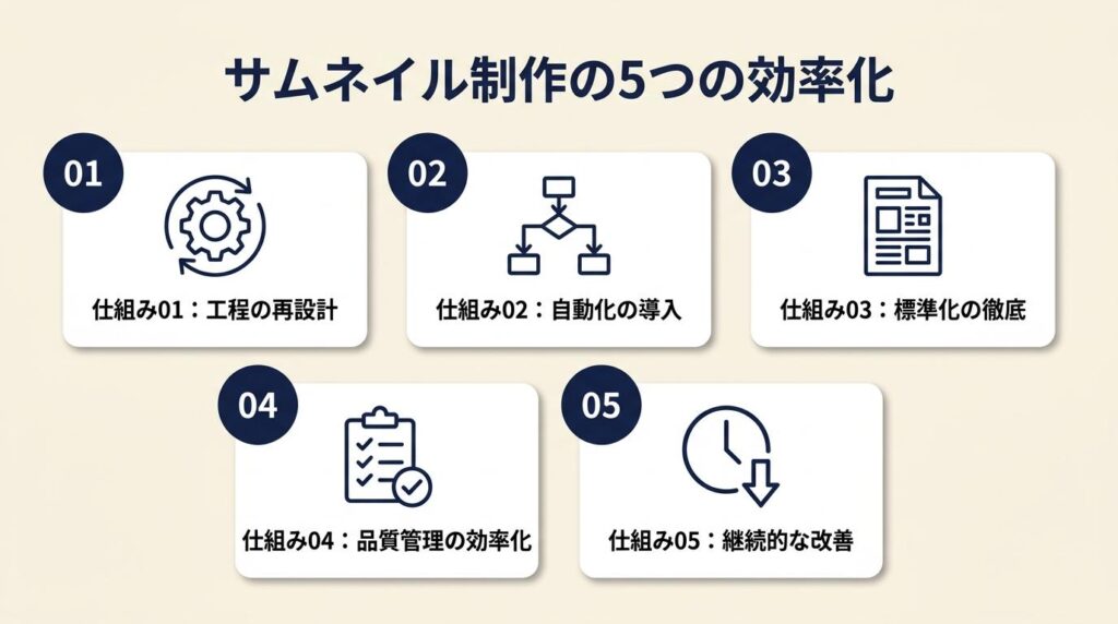 サムネイル制作は5つの仕組みで効率化