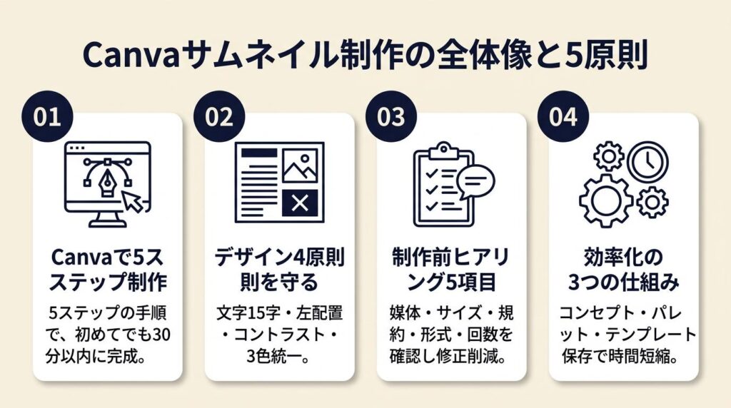 サムネイルはCanvaと5原則で完成させる：今日から使える制作の全体像
