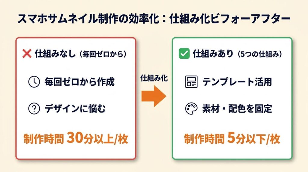 スマホサムネイルは5つの仕組みで効率化