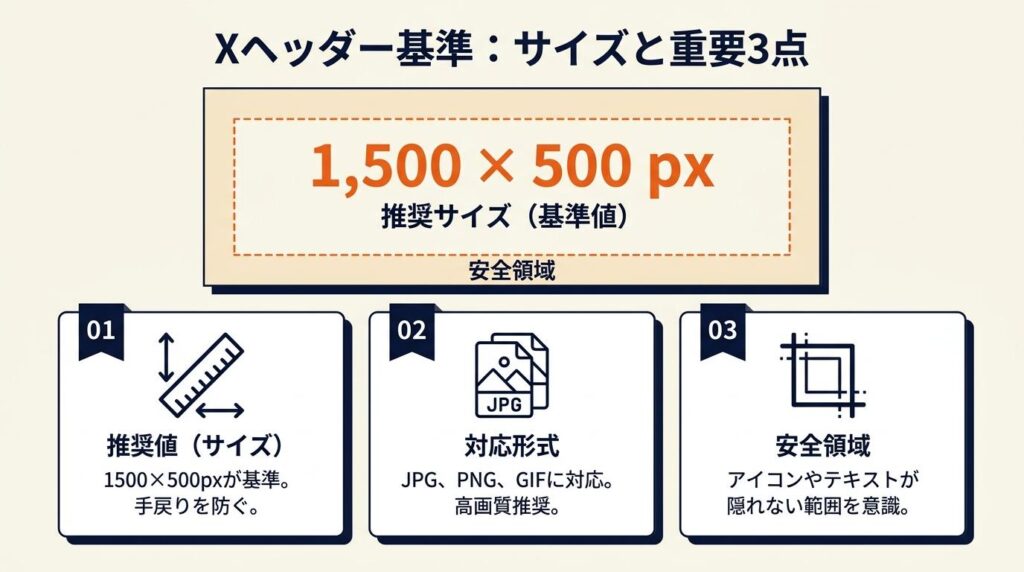 Xヘッダーは1,500×500pxが基準