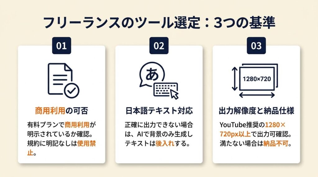 フリーランスのツール選定は3つの基準で絞る