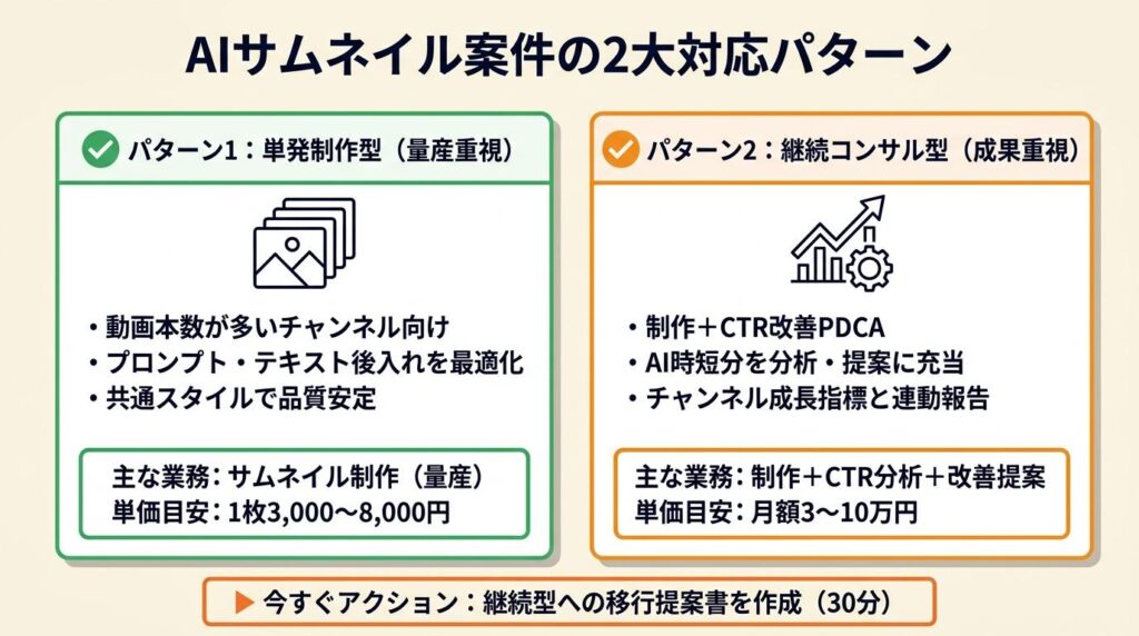 AIサムネイル案件は2パターンで対応する