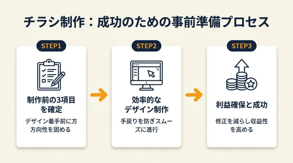 チラシデザインは制作前の3項目で9割が決まる