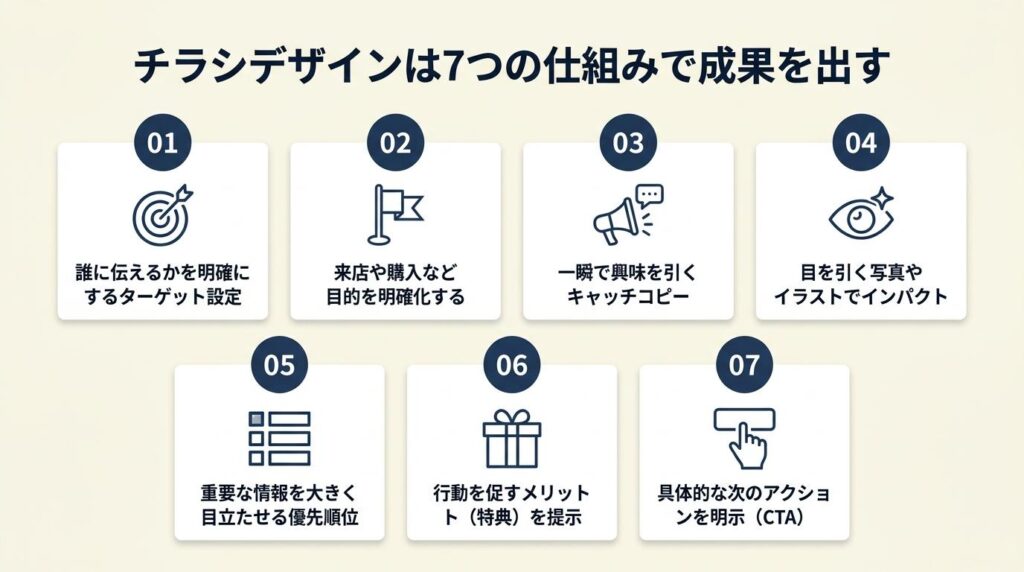 チラシデザインは7つの仕組みで成果を出す