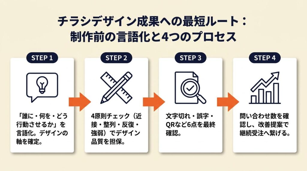 チラシデザインで成果を出す:制作前の言語化が最短ルート
