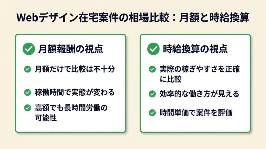 Webデザイン在宅案件の相場は2軸で比較