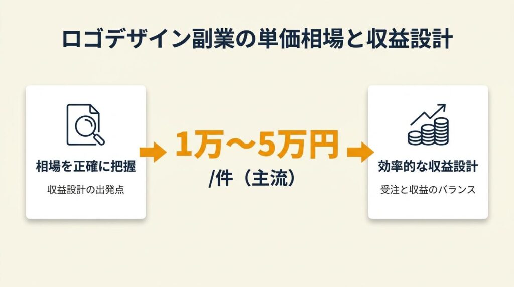 ロゴデザイン副業の単価は1万〜5万円が主流
