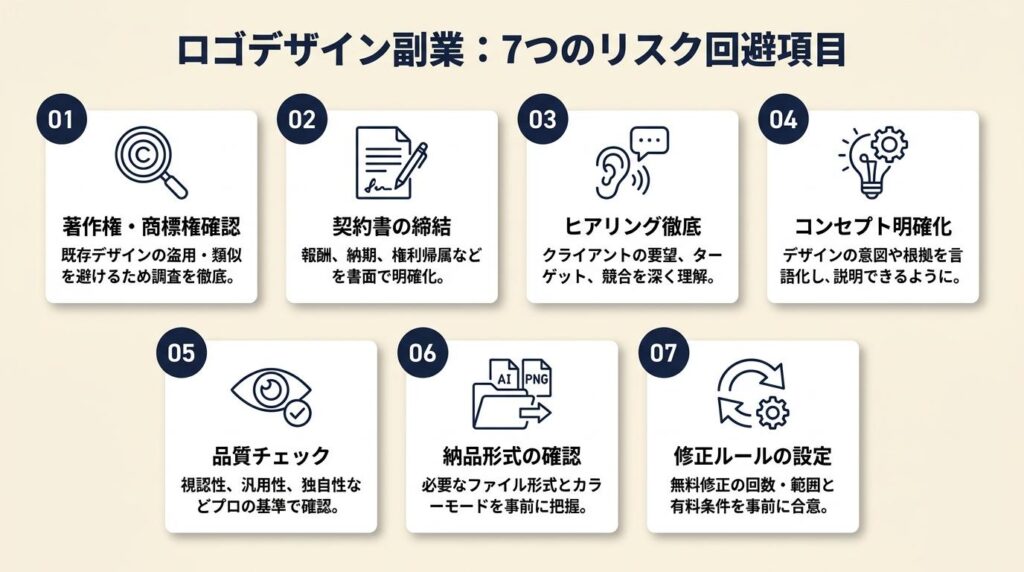 ロゴデザイン副業は7項目でリスクを回避