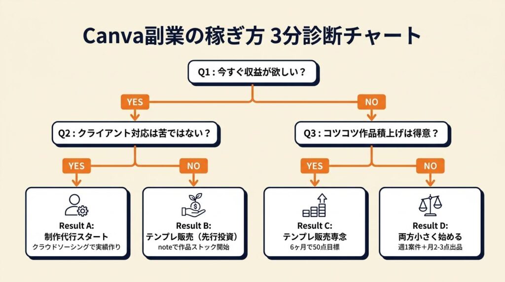 Canva副業の稼ぎ方を3分で診断