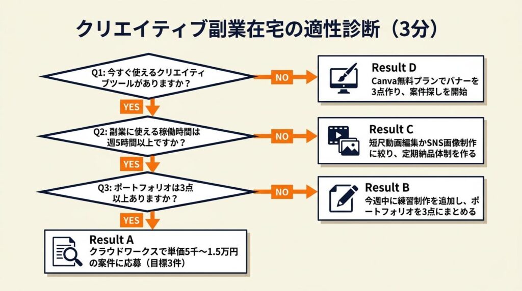 クリエイティブ副業在宅の適性を3分で診断