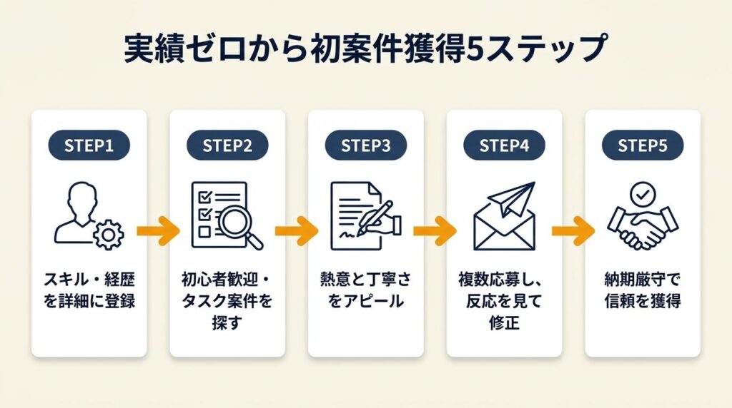 実績ゼロから初案件を獲得する5ステップ