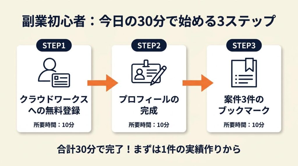 副業初心者は作業系から始める：今日の30分が3ヶ月後を変える