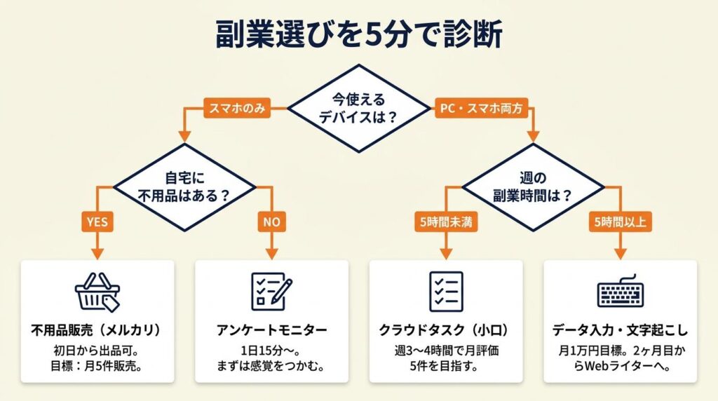 副業選びを5分で診断
