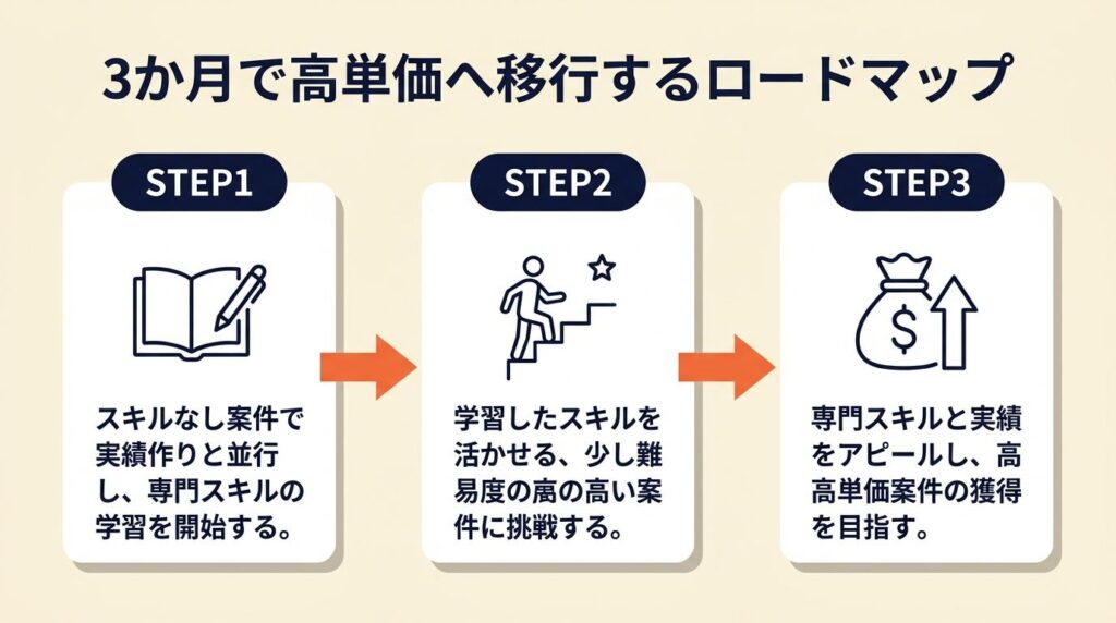 スキルなしから高単価への3か月ロードマップ