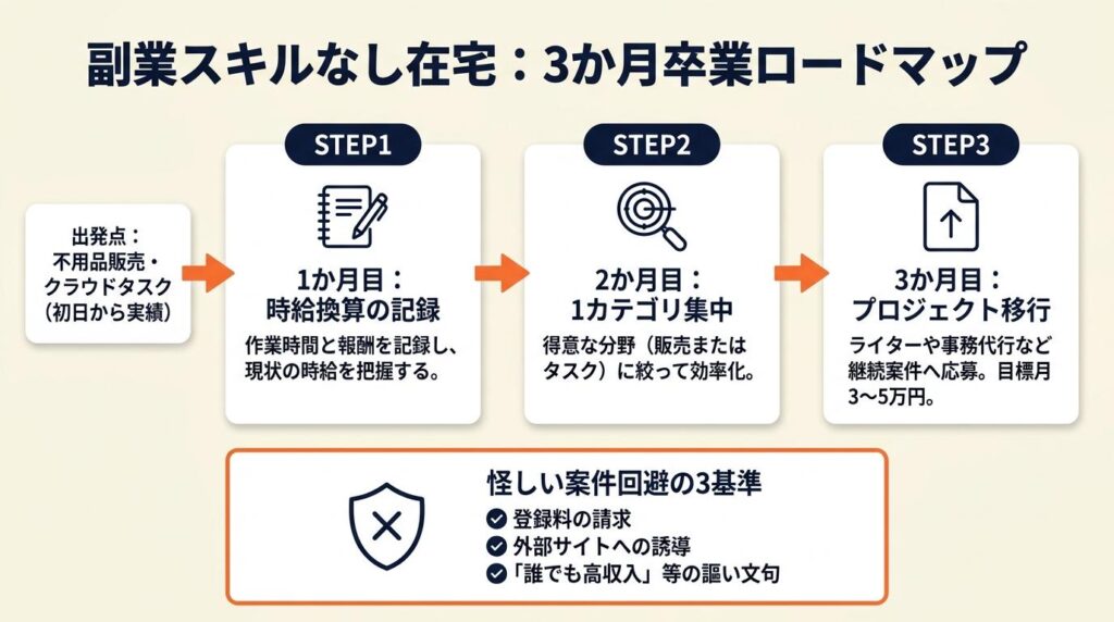 副業スキルなし在宅は3か月で卒業できる