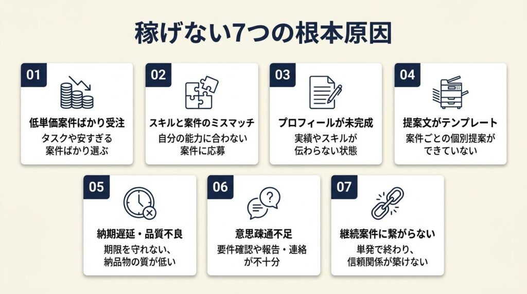 稼げない7つの根本原因