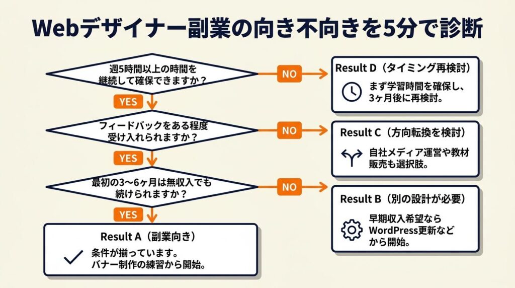 Webデザイナー副業の向き不向きを5分で診断