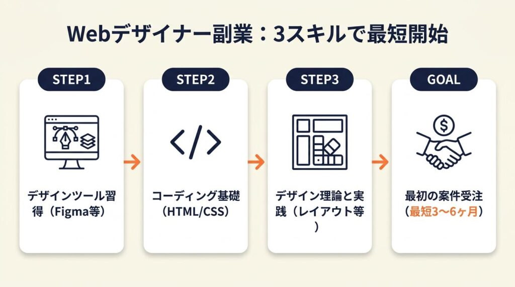 Webデザイナー副業は3スキルで始まる
