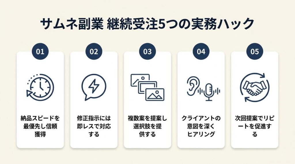 サムネ副業は5つの実務ハックで継続受注